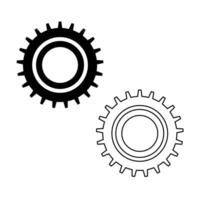 Gear vector icon in flat style.cog wheel isolated on transparent background.vector illustration