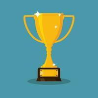 Trophy Cup Vector Flat Icon with star. cup prize icon. winner. vector illustration