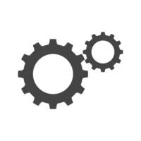 Gear icon flat design. Metal gears and cogs vector. Mechanism wheels symbol. Cogwheel template vector