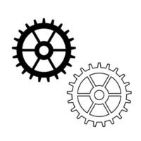 Gear vector icon in flat style.cog wheel isolated on transparent background.vector illustration