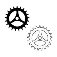 Gear vector icon in flat style.cog wheel isolated on transparent background.vector illustration