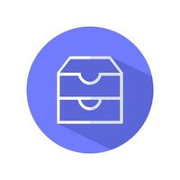 Folder Icon in trendy flat style.for web site design.app.logo. UI. Vector illustration