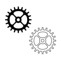 Gear vector icon in flat style.cog wheel isolated on transparent background.vector illustration