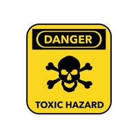 Hazardous symbol icon.The symbol has a poisonous skull and a dangerous message.vector illustration vector