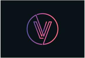 letter V modern logo vector