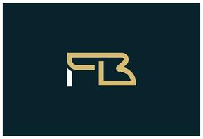 gold monogram FB logo vector free