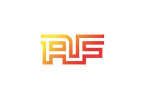 gradient design AF logo template vector