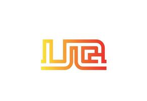 gradient outlined UG logo vector