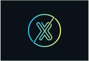 letter X gradient logo vector