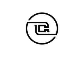 Modern letter C line art logo vector