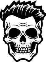 Skull - Black and White Isolated Icon - Vector illustration