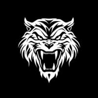 Tiger, Black and White Vector illustration