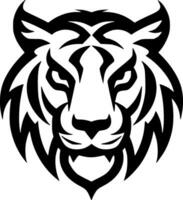 tigre, negro y blanco vector ilustración