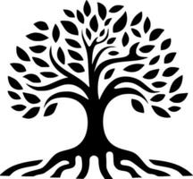 árbol de vida, minimalista y sencillo silueta - vector ilustración