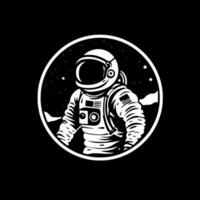 Astronaut - Black and White Isolated Icon - Vector illustration