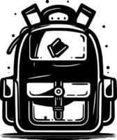 Back to School, Black and White Vector illustration