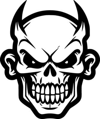 Skull - Minimalist and Flat Logo - Vector illustration