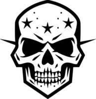 Skull, Black and White Vector illustration