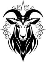 Goat - Black and White Isolated Icon - Vector illustration