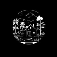 Garden, Minimalist and Simple Silhouette - Vector illustration