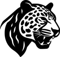 leopardo, negro y blanco vector ilustración