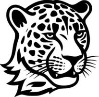 leopardo, negro y blanco vector ilustración