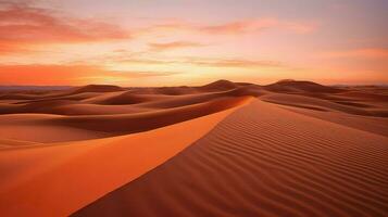 AI generated arid sand desert landscape photo