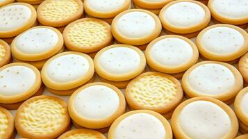 AI generated sugar white cookies food photo