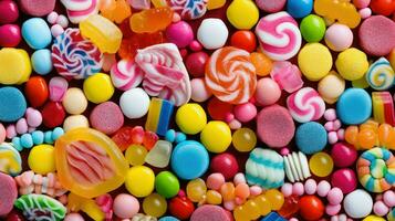 AI generated mouthwatering tasty candy food photo