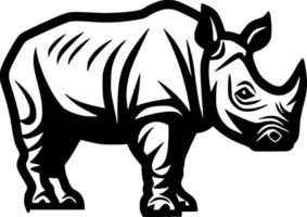 Rhinoceros, Minimalist and Simple Silhouette - Vector illustration