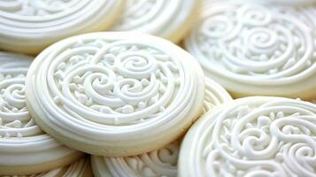 AI generated sweet white cookies food photo