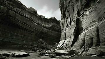 AI generated rocks sandstone cliffs landscape photo