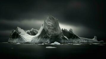 AI generated polar dome icebergs landscape photo