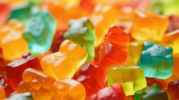 AI generated delicious colorful candy food photo