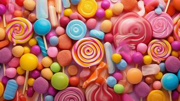 AI generated lollipops confection candy food photo