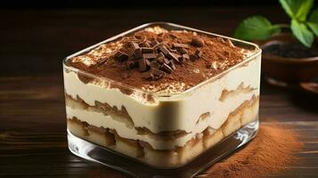 AI generated ladyfingers cream tiramisu food photo