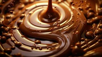 ai generado delicioso chocolate caramelo comida foto