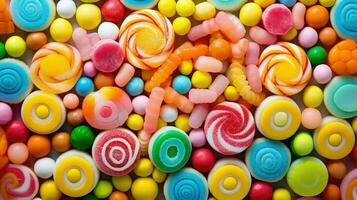 AI generated lollipop sweet candy food photo
