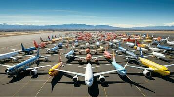 AI generated aviation aircraft airplane backgtound photo