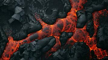 ai generado volcánico lava meseta paisaje foto