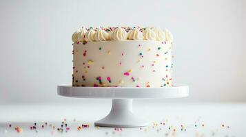 AI generated celebration confetti cake food photo