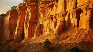 AI generated nature sandstone cliffs landscape photo