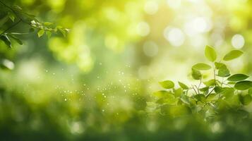 AI generated nature bokeh eco background photo