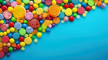 AI generated tasty colorful candy food photo