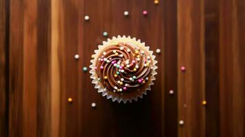 AI generated dessert isolated cupcake food photo