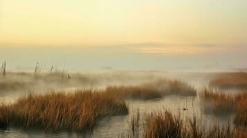 AI generated brackish estuarine marsh landscape photo