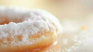 AI generated sweet closeup donut food photo