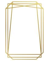 Luxury golden geometric shape frame illustration vector
