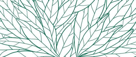 Abstract botanical art background vector. Natural hand drawn pattern design with leaves branch. Simple contemporary style illustrated Design for fabric, print, cover, banner, wallpaper. vector