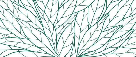 Abstract botanical art background vector. Natural hand drawn pattern design with leaves branch. Simple contemporary style illustrated Design for fabric, print, cover, banner, wallpaper. vector